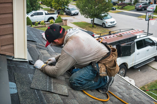 Professional Roofing technician working in Mountain, WI